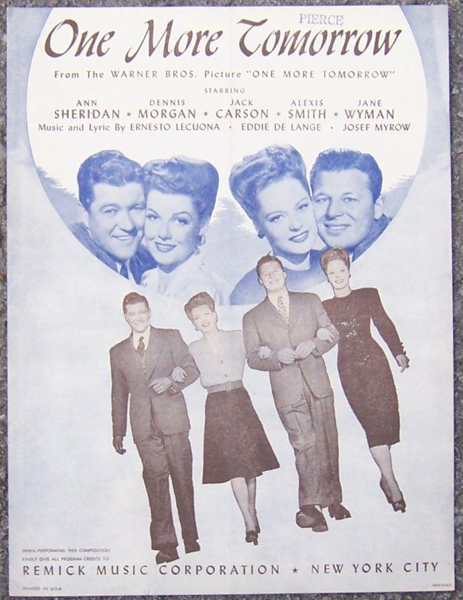 Sheet Music - One More Tomorrow
