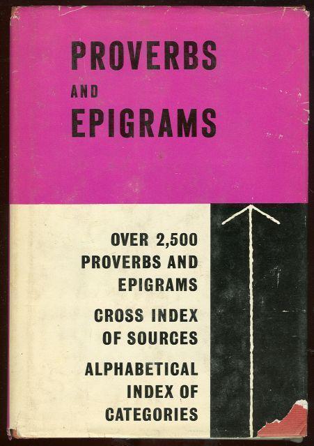 Image for BOOK OF PROVERBS AND EPIGRAMS