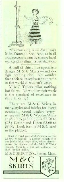 Advertisement - 1916 Ladies Home Journal M & C Skirts Magazine Advertisement