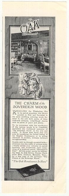 Advertisement - 1926 National Geographic Oak Magazine Advertisement