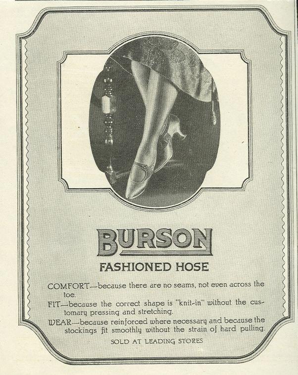 Image for 1921 LADIES HOME JOURNAL BURSON FASHIONED HOSE MAGAZINE ADVERTISEMENT