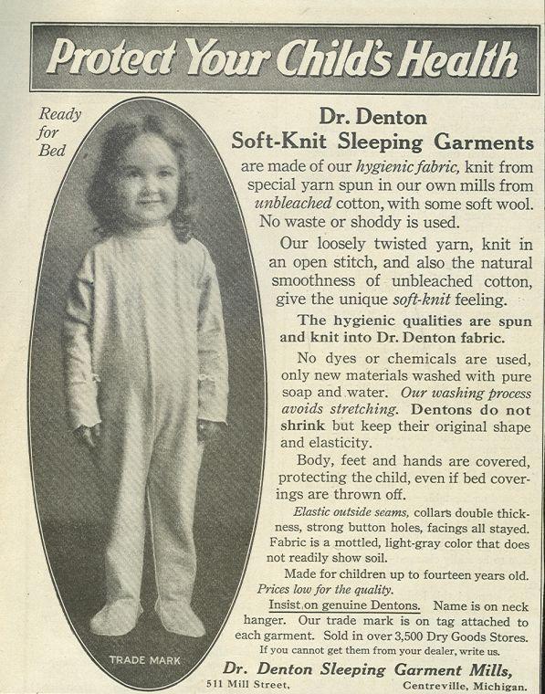 Image for 1921 LADIES HOME JOURNAL DR. DENTON SLEEPING GARMENTS MAGAZINE ADVERTISEMENT