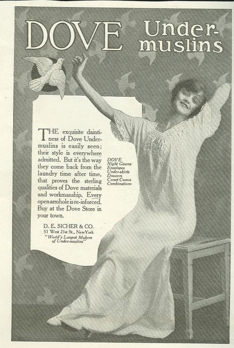 Image for 1917 LADIES HOME JOURNAL DOVE UNDER-MUSLINS MAGAZINE ADVERTISEMENT