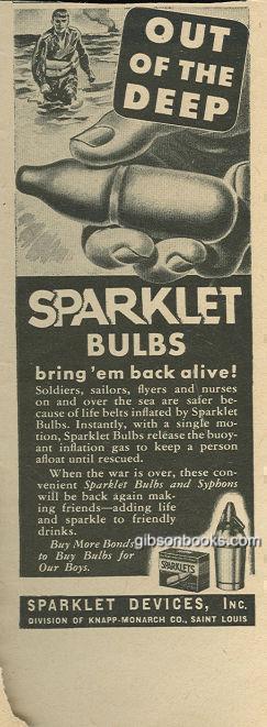 Image for 1944 WORLD WAR II SPARKLET BULBS MAGAZINE ADVERTISEMENT