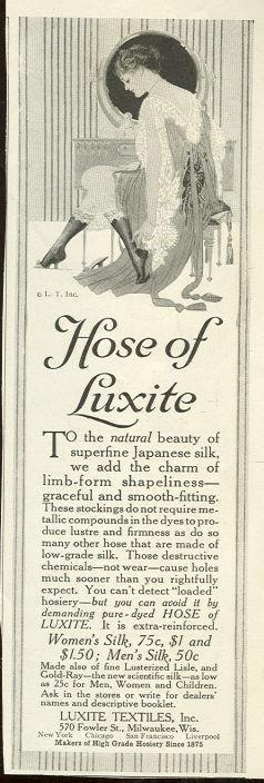 Image for 1916 LADIES HOME JOURNAL HOSE OF LUXITE MAGAZINE ADVERTISEMENT
