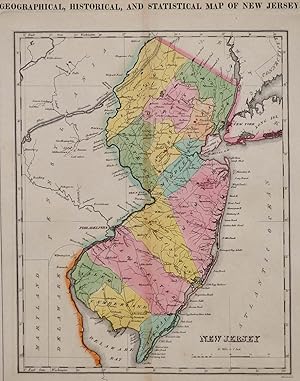 GEOGRAPHICAL, STATISTICAL, AND HISTORICAL MAP OF NEW JERSEY.