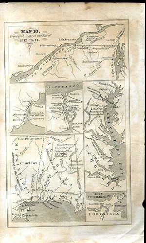 Map 10. Principal seats of the war of 1812.13.14.