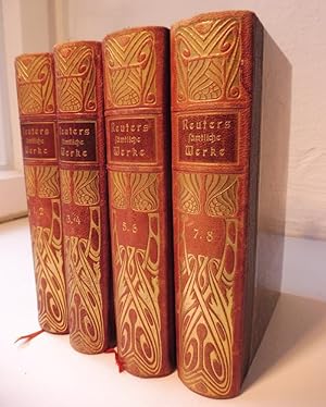 Fritz Reuters Werke - 8 Bände in 4 Einbänden.