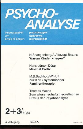 Psychoanalyse. 4. Jahrgang, Heft 2+3/1983. - Englert, Ewald H. (Hrsg.)