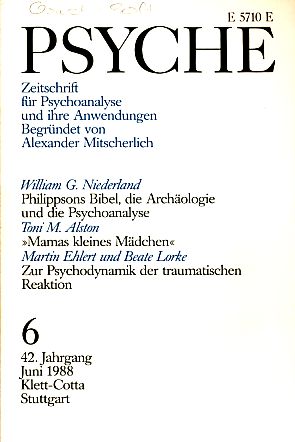 Psyche 42. Jahrgang 1988, Heft 6.