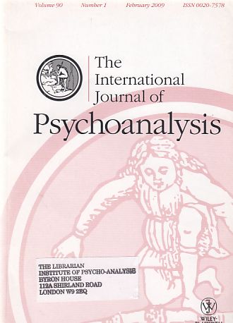 I Volume 88 The International Journal of Psychoanalysis Part 6 December 2007