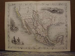 RAPKIN/TALLIS ANTIQUE MAP OF MEXICO, CALIFORNIA & TEXAS