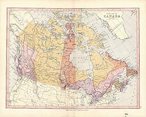 Antique Map of the Dominion of Canada. By the London Publisher Collins. Circa. 1885.