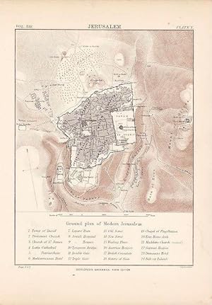Plan of Jerusalem. Encyclopaedia Britannica. 1877.