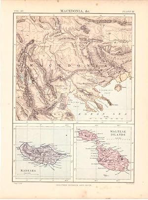 Map of Macedonia, etc. Encyclopaedia Britannica Map. 1877.