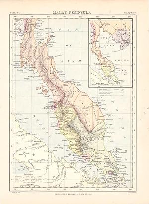 Malay Peninsula. Encyclopaedia Britannica Map. 1877.