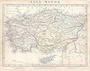 Antique Map of Asia Minor by Aaron Arrowsmith. Hand Colored. 1841.