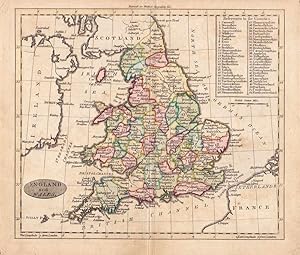 Antique Map of England and Wales by William Darton. 1802.