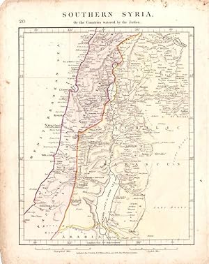 Southern Syria Map or the Counties Watered by the Jordan by Aaron Arrowsmith. 1841.