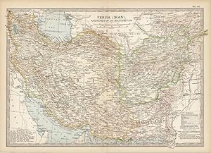 Antique Map of Persia, Afghanistan & Baluchistan.