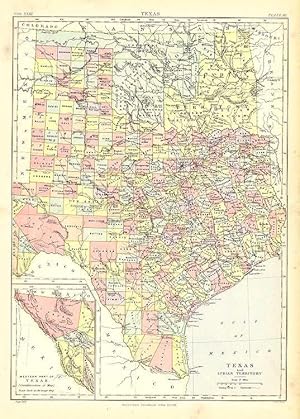 Texas and Indian Territory. Encyclopaedia Britannica, 9th edition. Circa. 1889.