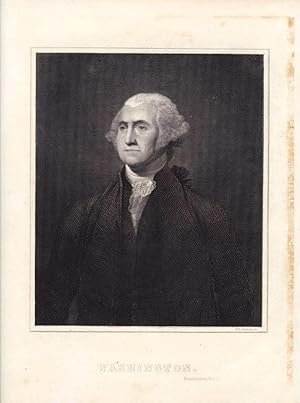 Original Engraved Portrait of George Washington from 1846.