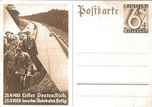 Postkarte Spatenstich Autobahn, 1936