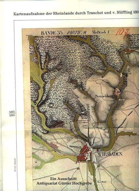 kartenaufnahme der rheinlande von tranchot - ZVAB