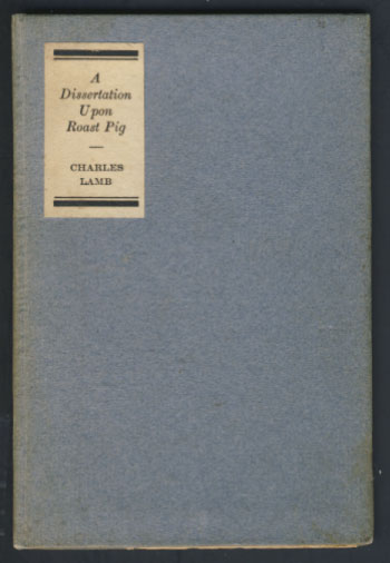 Dissertation upon roast pig author
