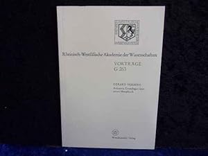 Avicenna, Grundleger einer neuen Metaphysik. Von Gérard Verbeke. [265. Sitzung am 17. März 1982 i...