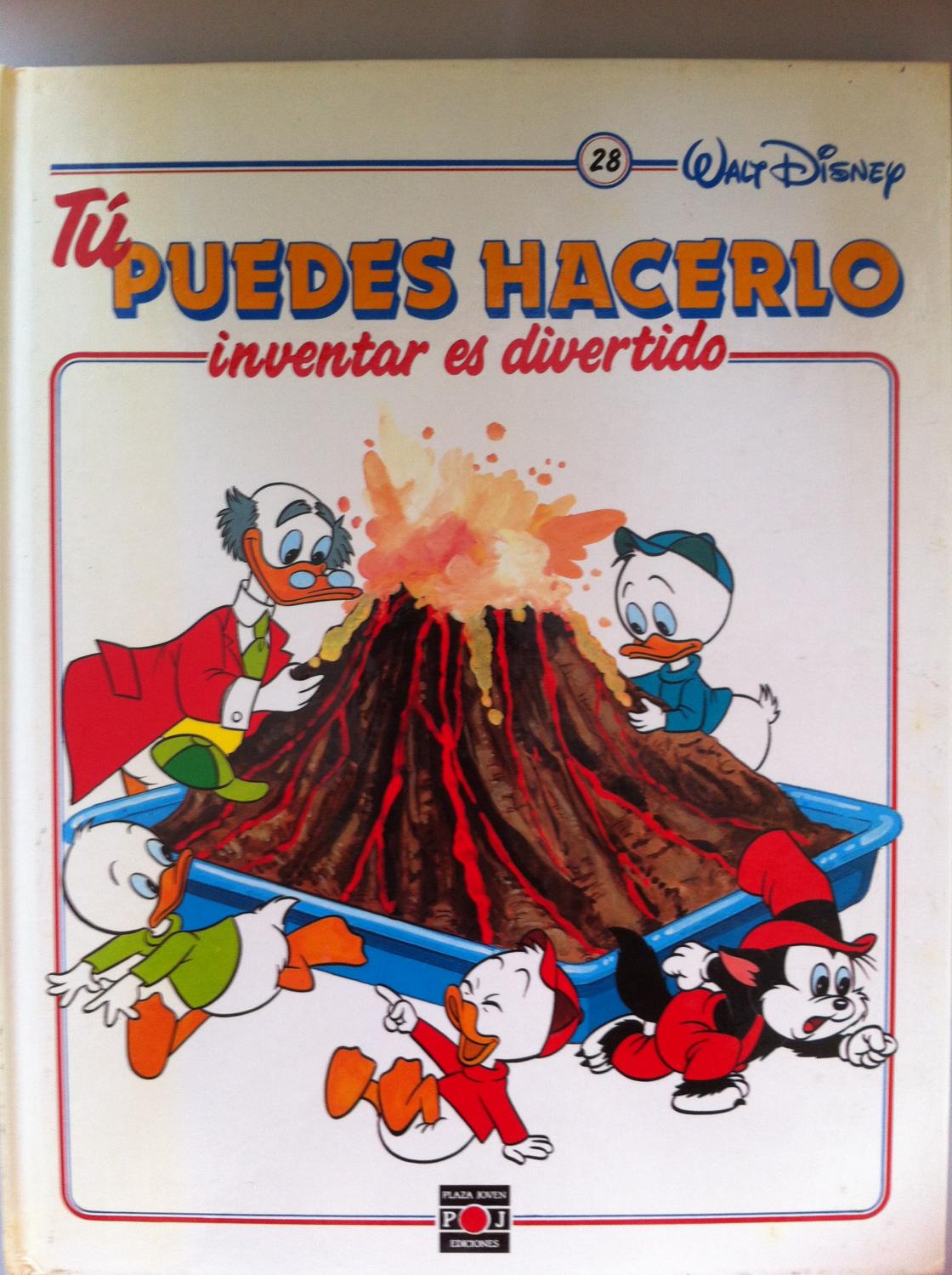 WALT DISNEY. TÚ PUEDES HACERLO. INVENTAR ES DIVERTIDO. Volumen 28: VERDE Y ROJO / A QUE NO ME PILLAS / EL RETROVISOR PERSONAL / EL GIROCHISME DE CUERDA / HAY VOLCANES Y VOLCANES / UN VOLCÁN EN CASA / EL CALEIDOSCOPIO / UNA BANDEJA ORIGINAL - Saro de la Iglesia (Textos). Francisco Capdevila (Dibujos). José Alba, José Ignacio Flor (Experimentos)