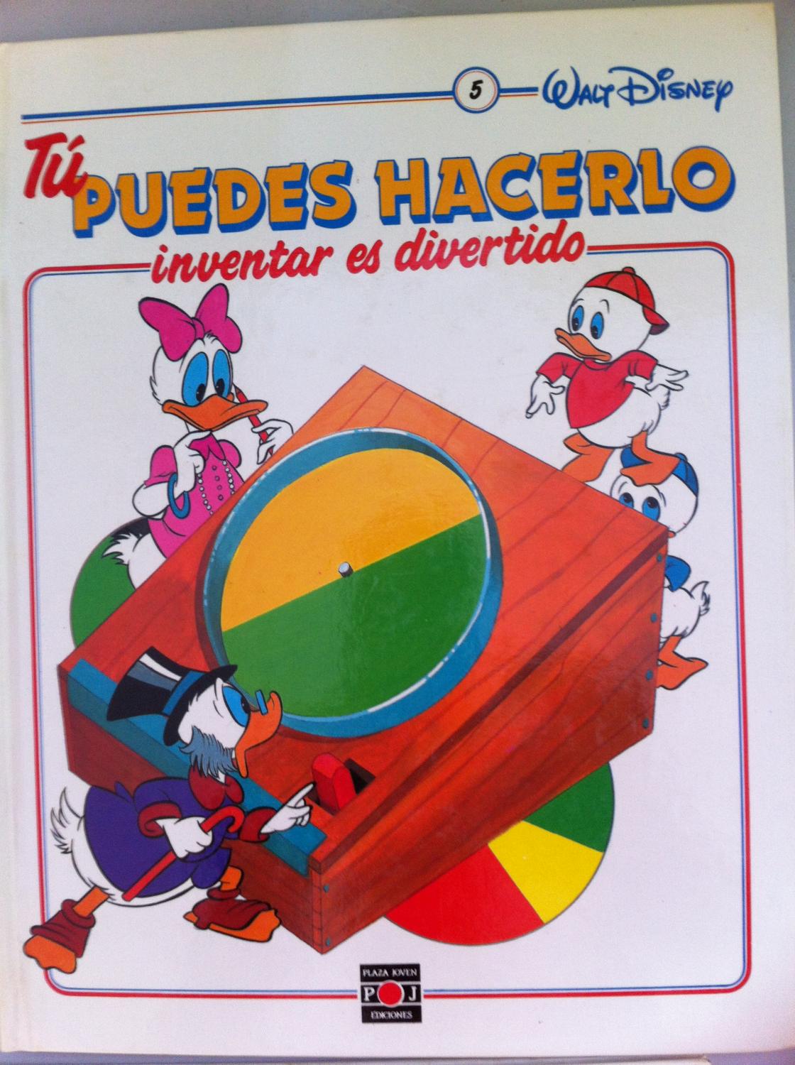 WALT DISNEY. TÚ PUEDES HACERLO. INVENTAR ES DIVERTIDO. Volumen 5: INVENTOS QUE HICIERON HISTORIA / EL BAILE DE LAS LIMADURAS / CUANDO EL PEZ PICA / EL IMÁN / EL BAILE DEL SONIDO / EL VALS DE LOS VOLTIOS / MICKEY CAYÓ EN LA TRAMPA / LAS RUEDAS DEL AIRE / LA MAGIA DE LOS COLORES / EL DISCO DE LOS COLORES - Saro de la Iglesia (Textos). Francisco Capdevila (Dibujos). José Alba, José Ignacio Flor (Experimentos)