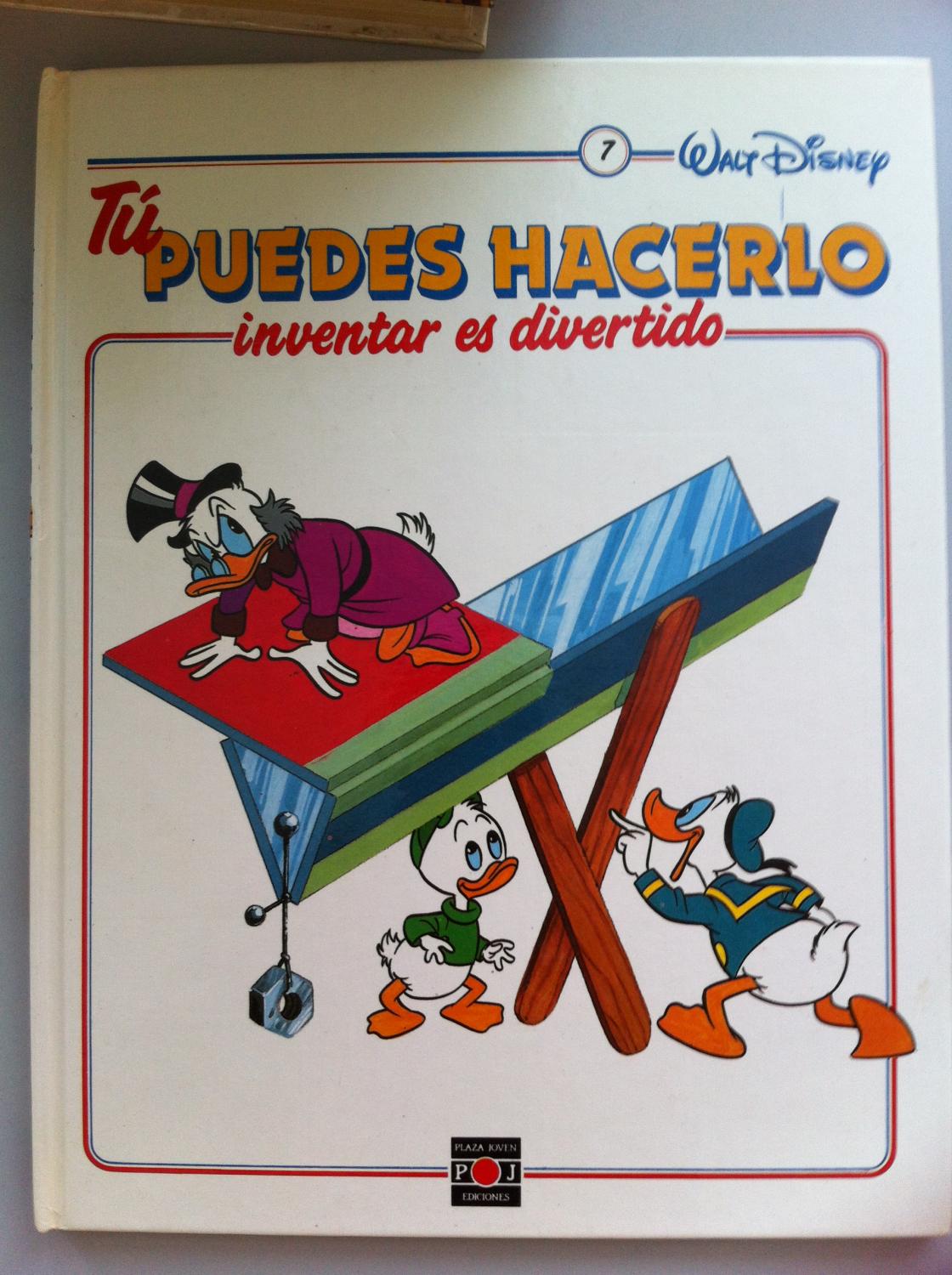 WALT DISNEY. TÚ PUEDES HACERLO. INVENTAR ES DIVERTIDO. Volumen 7: JUGAR Y APRENDER / LUCES Y MARCHAS / EL FOTOMETRO DE BUNSEN / UNA EXPEDICIÓN FOTOGRÁFICA / LA CÁMARA OSCURA / LA MONEDA QUE CAMBIA DE LUGAR / EL CALEIDOSCOPIO MÓVIL / CANASTA DE TRES PUNTOS - Saro de la Iglesia (Textos). Francisco Capdevila (Dibujos). José Alba, José Ignacio Flor (Experimentos)