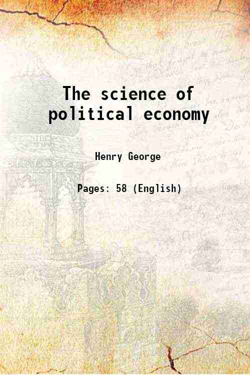 The science of political economy 1897