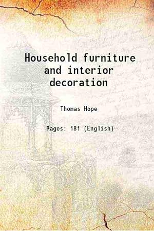 Thomas Hope Household Furniture And Interior Decoration