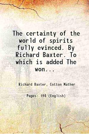 The Wonders Of The Invisible World by Cotton Mather The Wonders Of The Invisible World by Cotton Mather