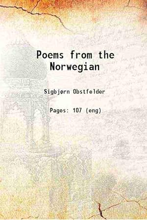 Slikovni rezultat za Sigbjørn Obstfelder, Poems from the Norwegian, Blackwell, 1920.