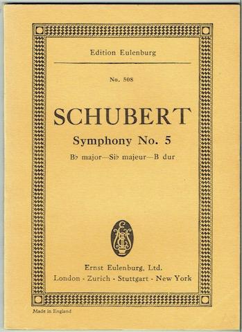 Symphony No. 5, B flat major. Edition Eulenburg No. 508 - Franz Schubert