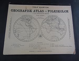 Tolf kartor ur geografisk Atlas för folkskolor af D:r Magnus Roth.