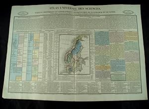 Tableau historique et geographique des royaumes de Danemarck et de Suède. [Map from] Atlas univer...