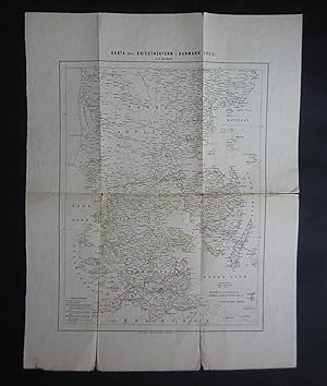 Karta öfver krigstheatern i Danmark 1864.