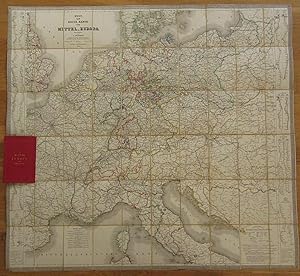 Post- Eisenbahn- und Reise-Karte von Mittel-Europa Herausgegeben von L. Friedrich. Königlich Preu...
