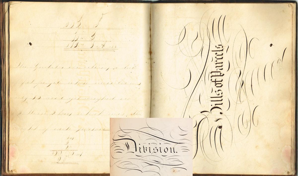 19th century manuscript math exercise book penmanship historical penmanship exercise