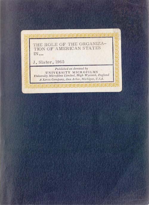 University microfilms dissertations