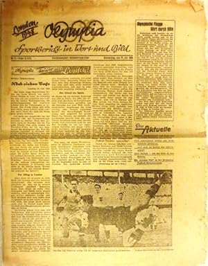 (Olympiade 1948) London 1948 Olympia Sportbericht in Wort und Bild. Nr. 2 v. 22. Juli 1948.