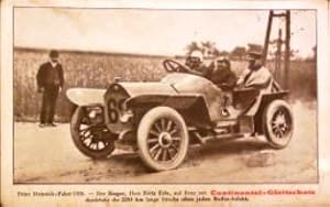 PRINZ-HEINRICH-FAHRT 1908 - ?Der Sieger, Herr Fritz Erle, auf Benz mit Continental-Gleitschutz du...