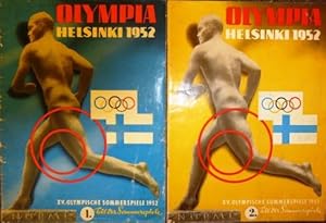 (Olympiade 1952) OLYMPIA HELSINKI. 1. und 2. Teil der Sommerspiele in 2 Heften. Herausgegeben im ...