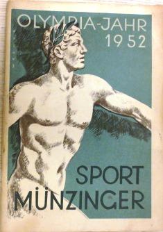 Umfangreicher Sport-Artikelkatalog mit der Überschrift: OLYMPIA-JAHR 1952.