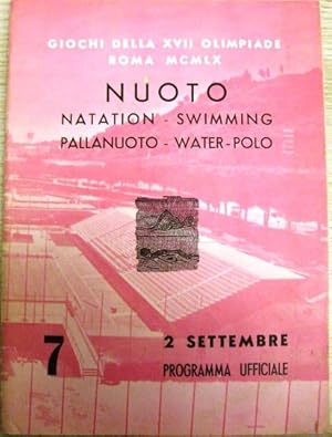 (Olympiade 1960) Progamma Ufficiale NUOTO-Natation-Swimming-Pallanuoto-Water-Polo. 2 Settembre (1...