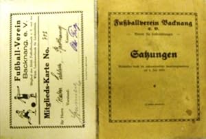 Fußballverein Backnang e.V. - Verein für Leibesübungen - Satzungen. Beschlossen durch die außeror...